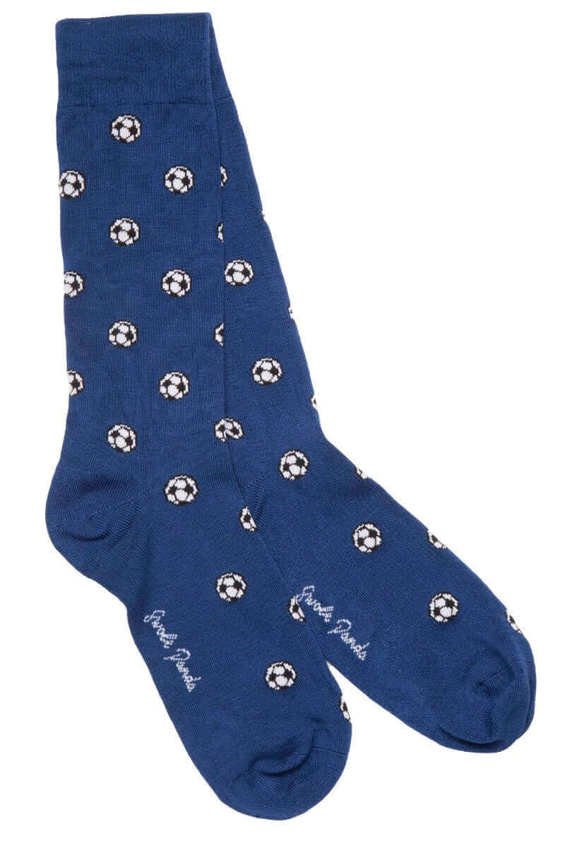 Swole Panda - Premium Eco-Friendly Bamboo Socks - Colour: Football Blue
