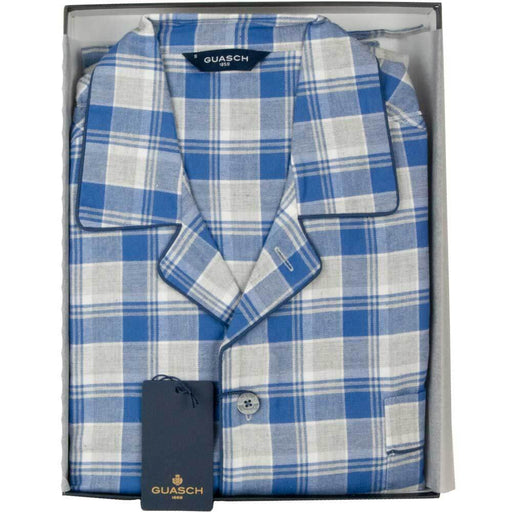 Guasch | Check Pyjamas - Blue | Size: Small, Medium, Large, Extra Large, 2XL