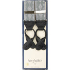 Hunt & Holditch - Satin Diamond Button Braces - Colour: Silver