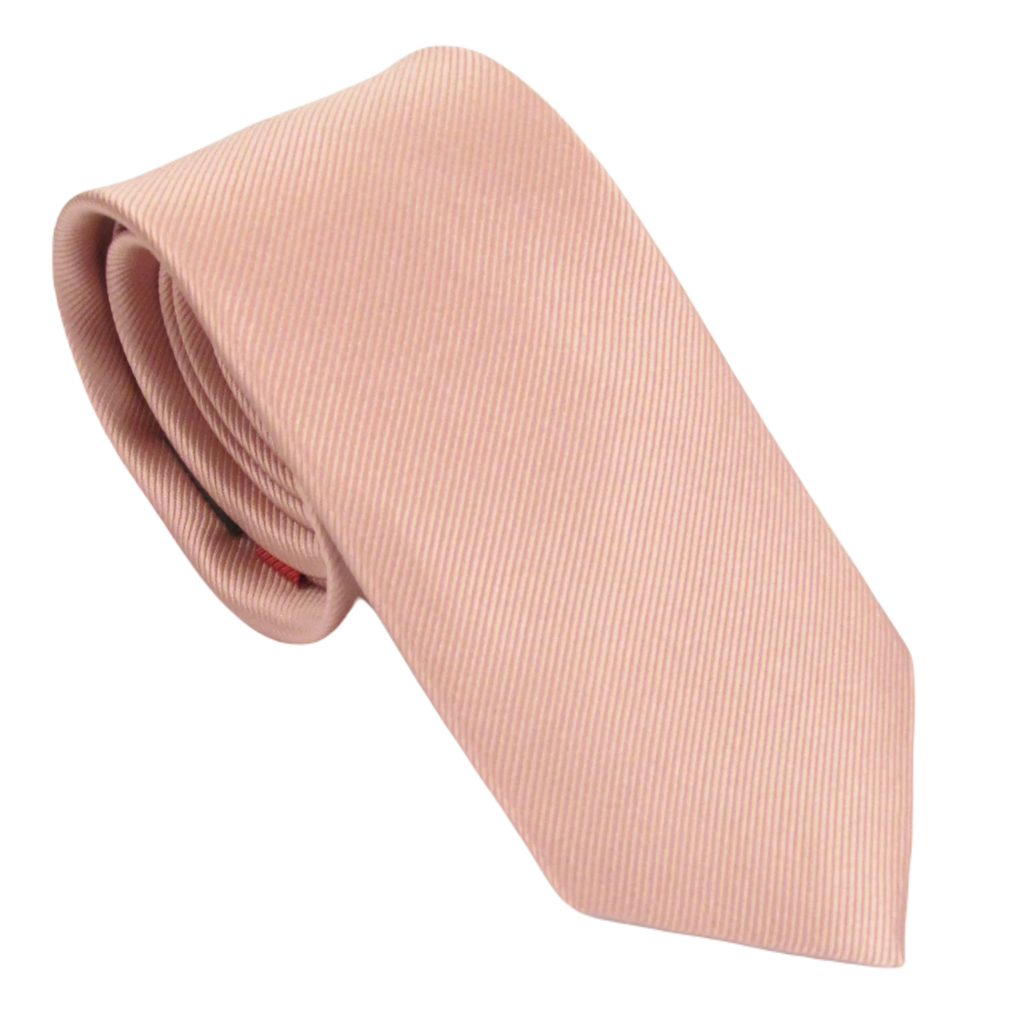 Van Buck - Plain Ribbed Silk Tie - Colour: Light Pink