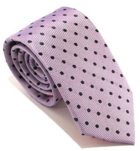 Van Buck - Spot Tie - Colour: Lilac/Navy