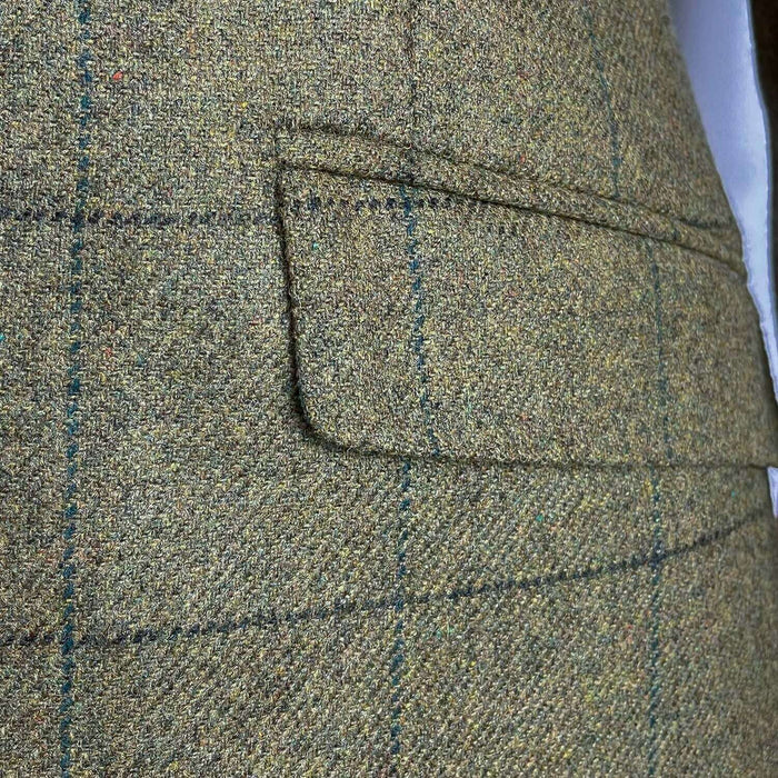 Gurteen | Cockfield Tweed Jacket | Green Windowpane Check | Chest Size: 38", 40", 42", 44", 46", 48"