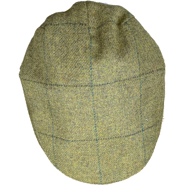 Gurteen | Tweed Flat Cap | Green Windowpane Check | Hat Size: 6 7/8", 7", 7 1/8", 7 1/4", 7 3/8", 7 1/2"
