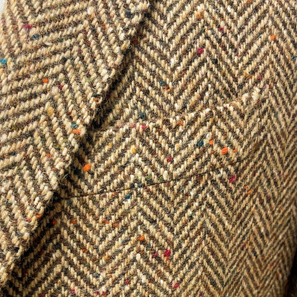 Magee - Easky Unconstructed Tweed Jacket | Tailored Fit - Colour: Brown Black Herringbone