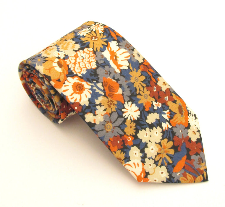 Van Buck | Tie Made from Liberty Fabric | Thorpe Orange |