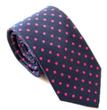 Van Buck - Spot Tie - Colour: Navy/Cerise