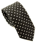 Van Buck Silk Spot Tie in Black and White - product view