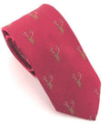Van Buck - Silk Stag Head Sporting Tie - Colour: Red Stag