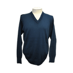 Franco Ponti - Merino Blend V Neck Pullover - Colour: Airforce