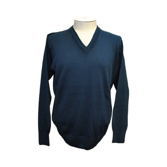 Franco Ponti - Merino Blend V Neck Pullover - Colour: Airforce