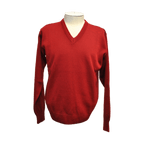 Franco Ponti - Merino Blend V Neck Pullover - Colour: Burgundy