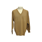 Franco Ponti - Merino Blend V Neck Pullover - Colour: Camel