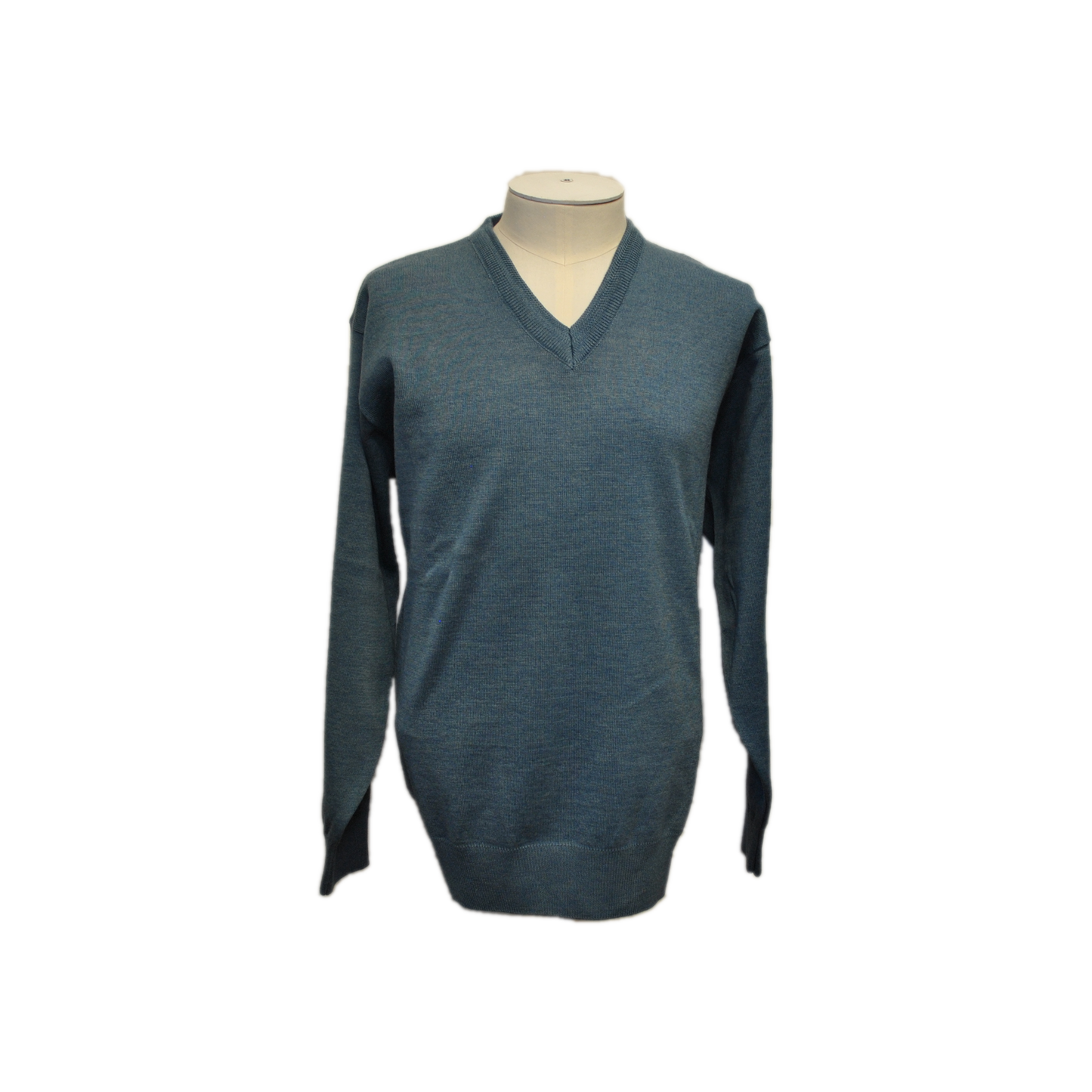 Franco Ponti - Merino Blend V Neck Pullover - Colour: Denim