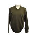 Franco Ponti - Merino Blend V Neck Pullover - Colour: Moss