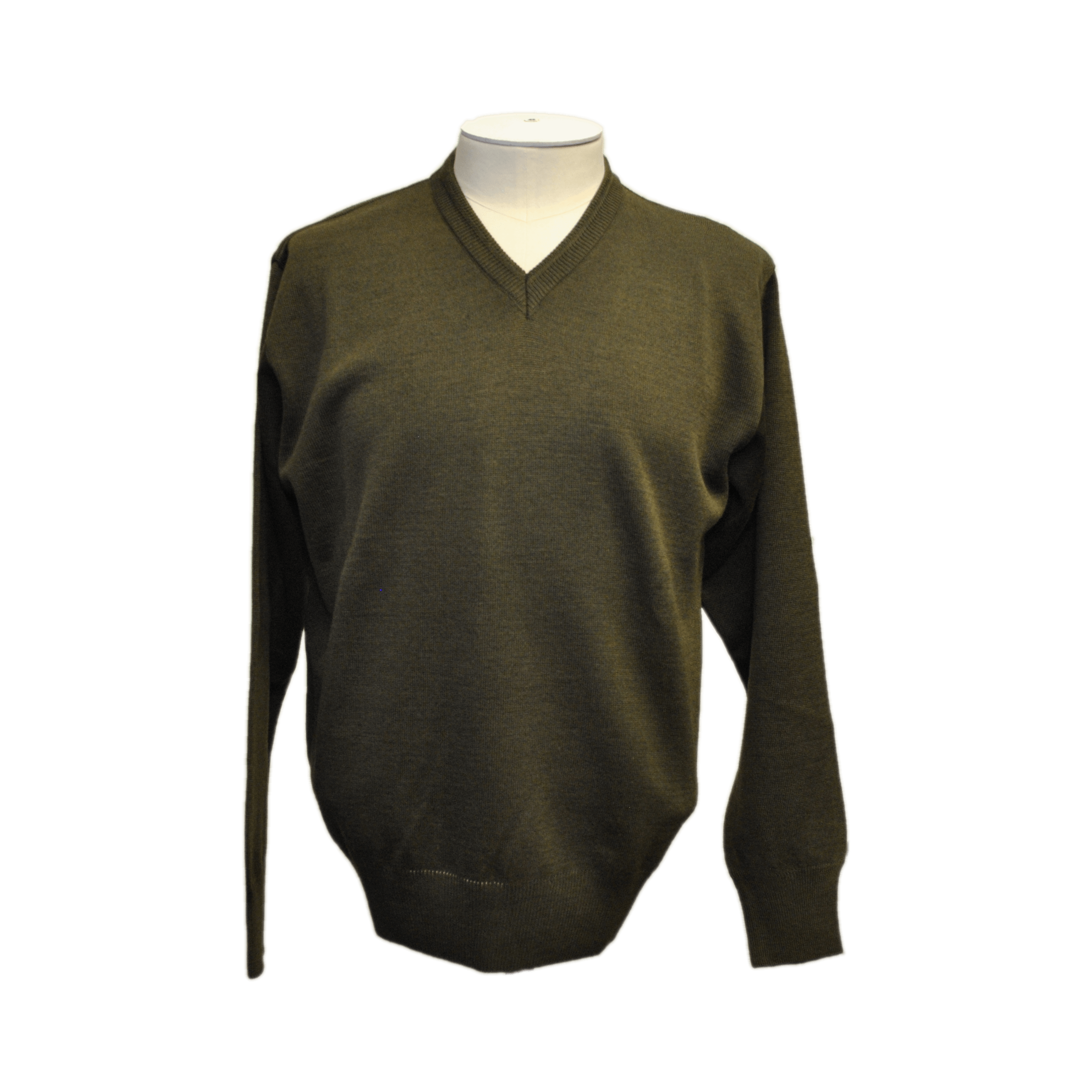 Franco Ponti - Merino Blend V Neck Pullover - Colour: Moss