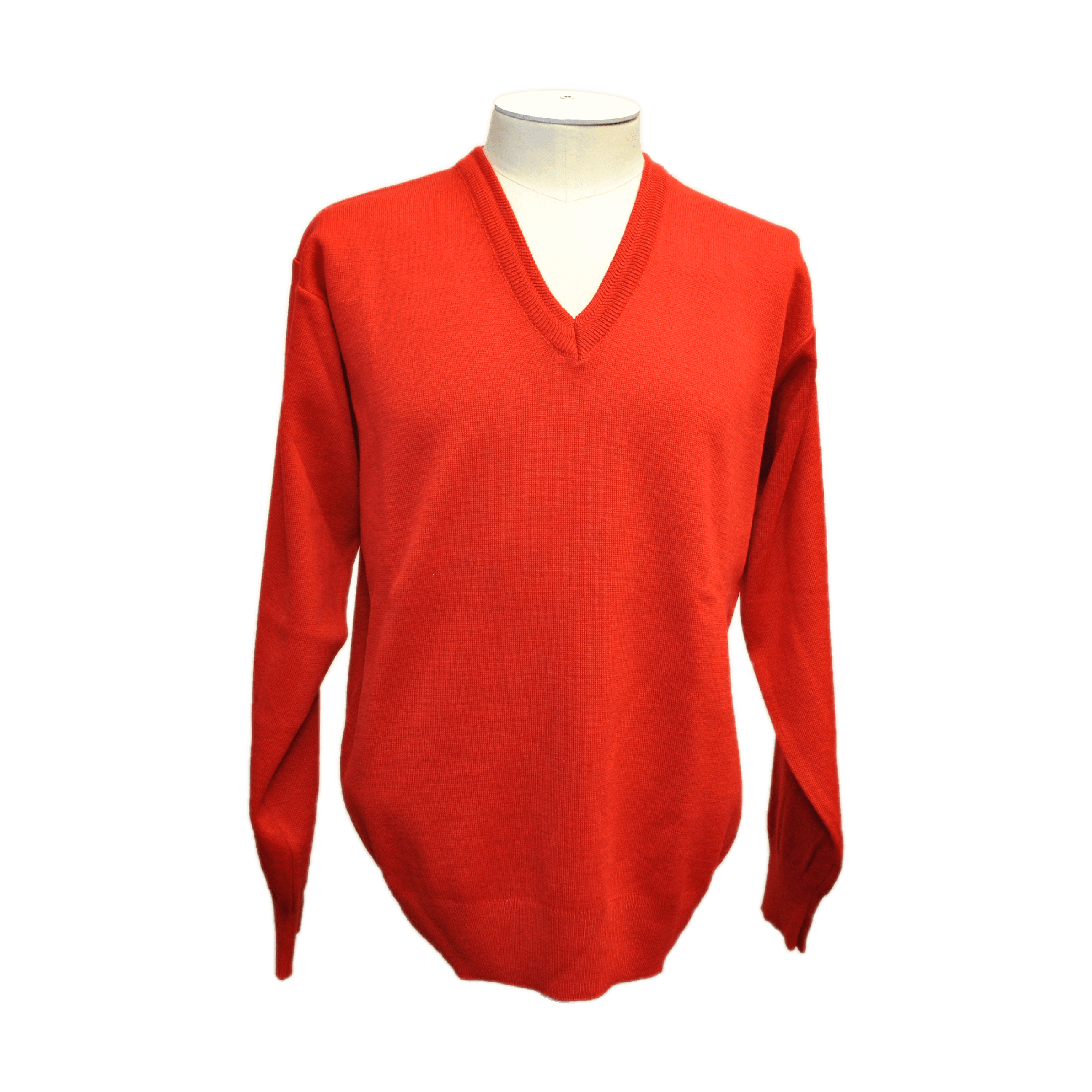 Franco Ponti - Merino Blend V Neck Pullover - Colour: Red