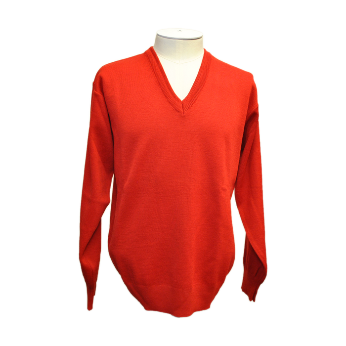 Franco Ponti | Merino Blend V Neck Pullover | Colour: Red