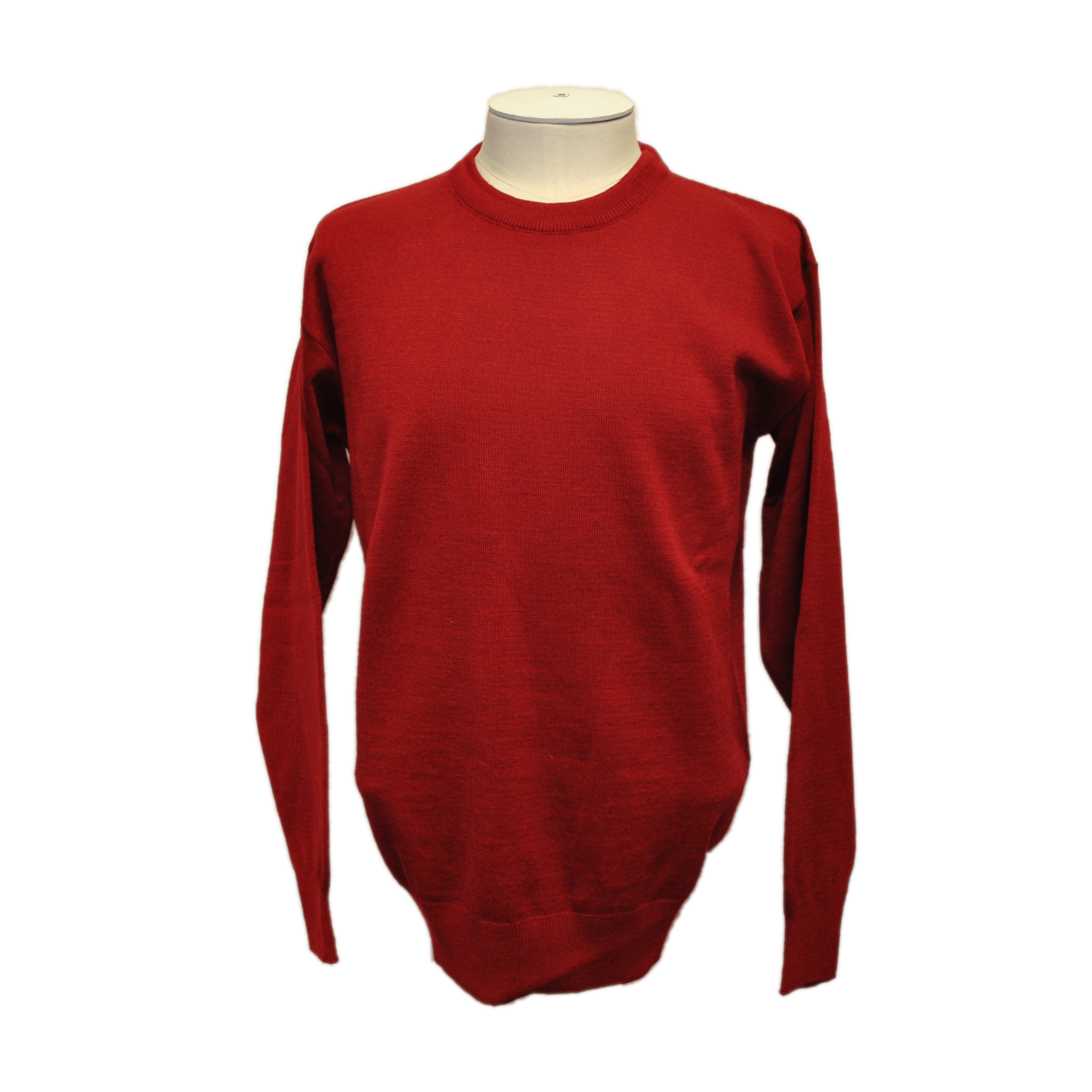 Franco Ponti - Merino Blend Crew Neck Pullover - Colour: Burgundy