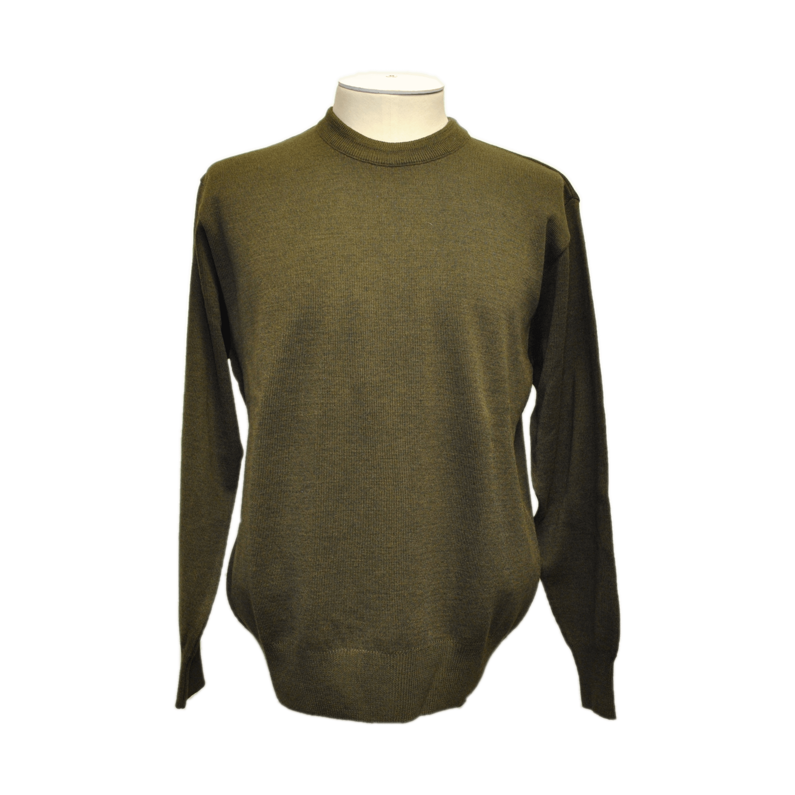 Franco Ponti - Merino Blend Crew Neck Pullover - Colour: Moss