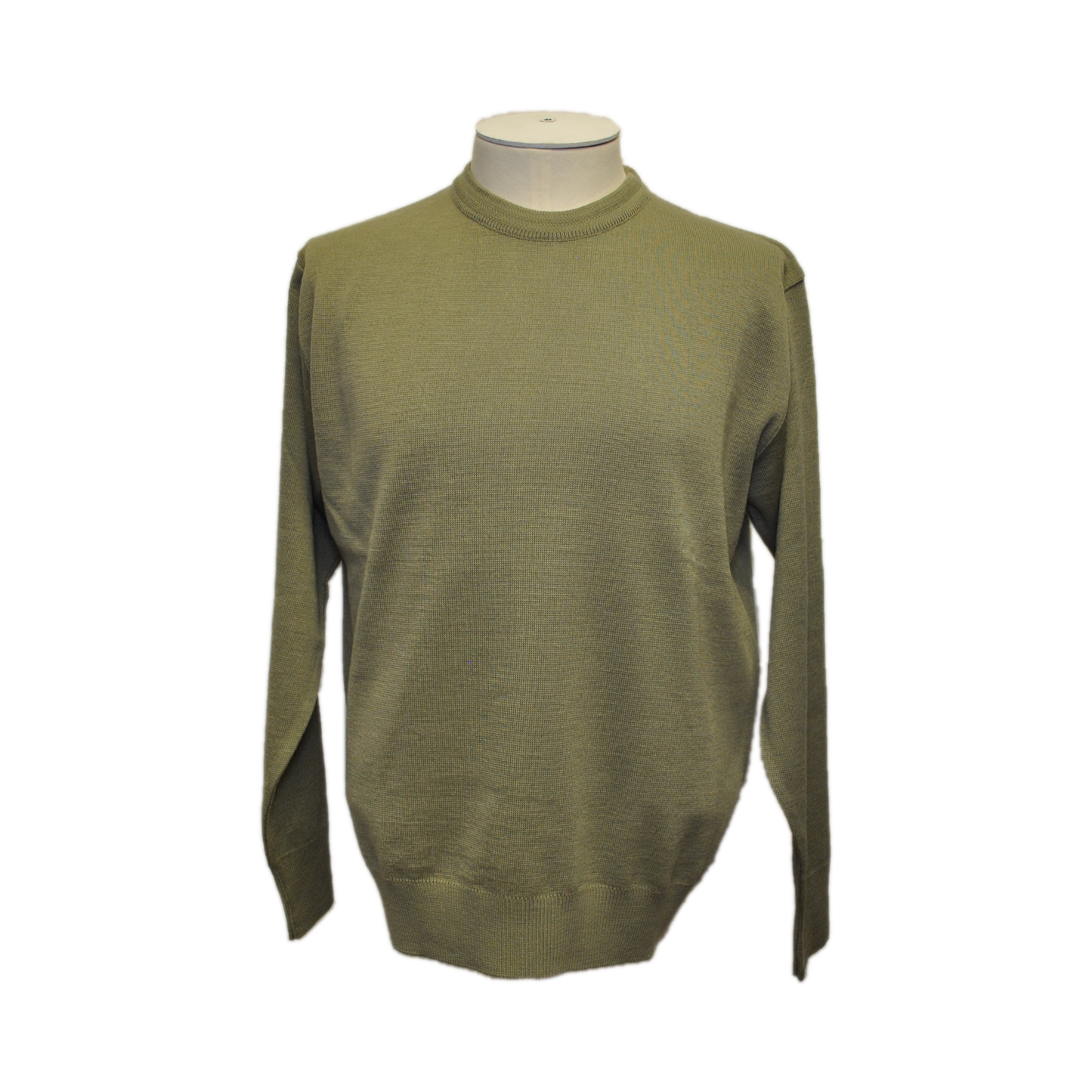 Franco Ponti - Merino Blend Crew Neck Pullover - Colour: Sage