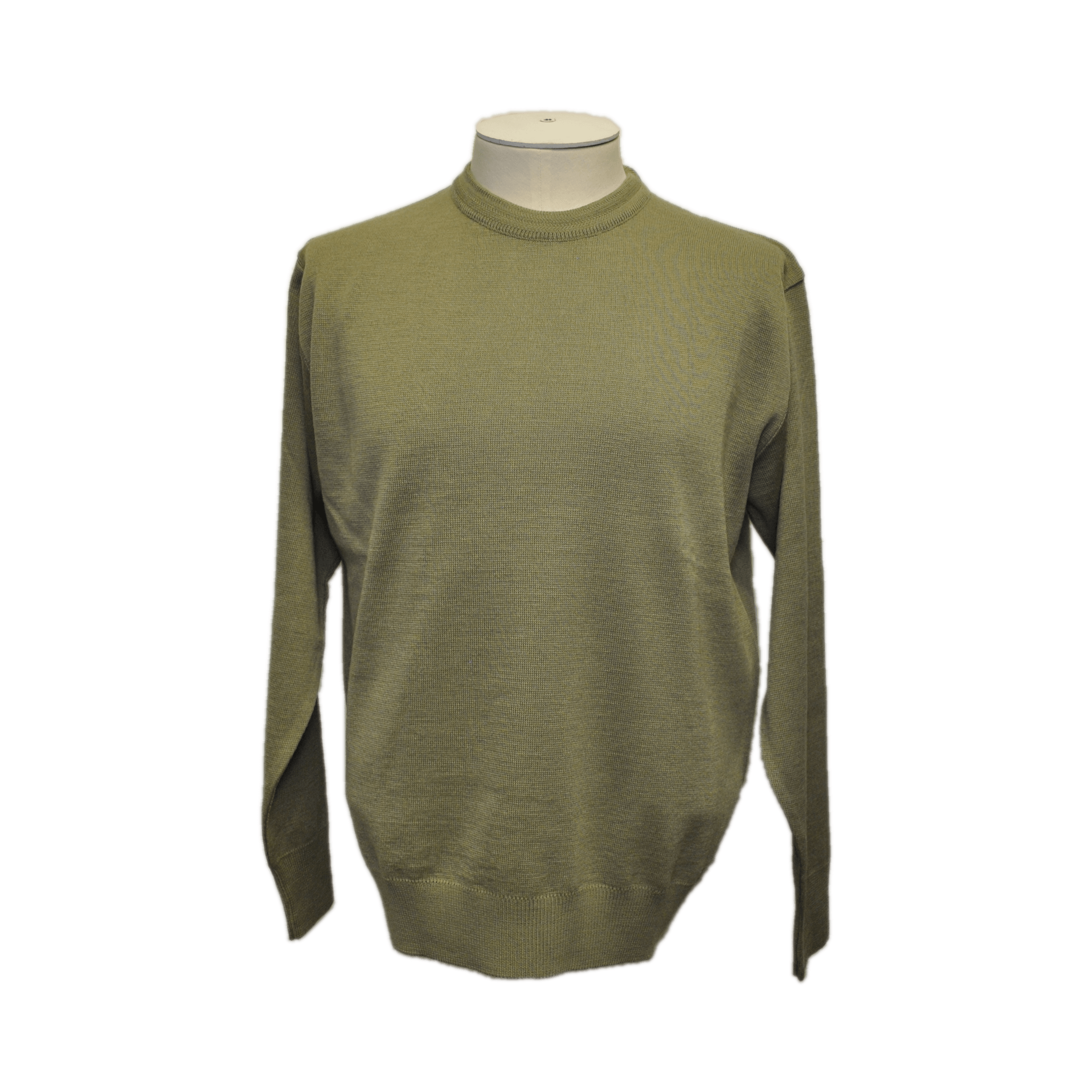 Franco Ponti - Merino Blend Crew Neck Pullover - Colour: Sage