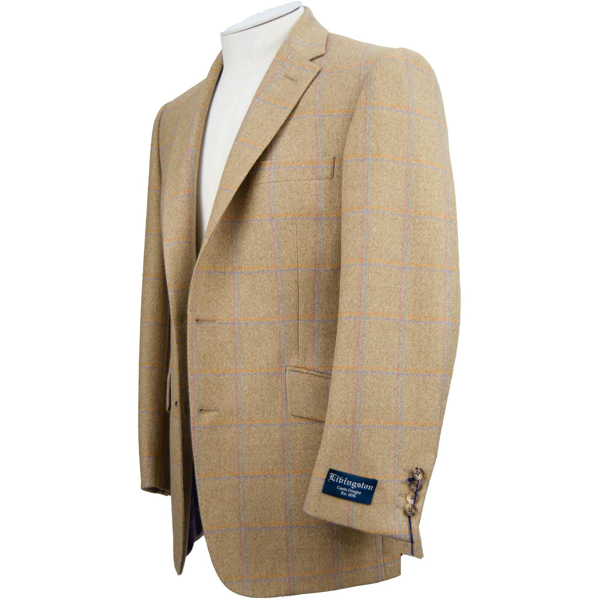 Livingston - Lovat Tweed Limited Edition Window Check Jacket - Size: 40"