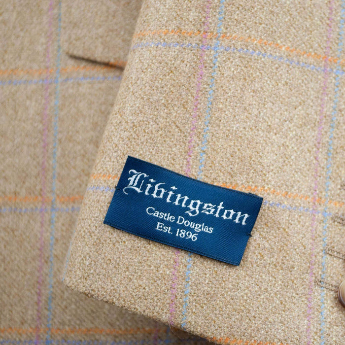 Livingston | Lovat Tweed Limited Edition Window Check Jacket - Butterscotch | Chest Size: 40"