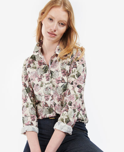 Barbour - Scarlet Shirt - Colour: Pink Flowers