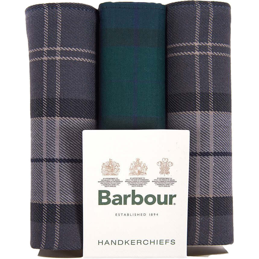 Barbour - Tartan Handkerchiefs - Colour: Navy / Grey