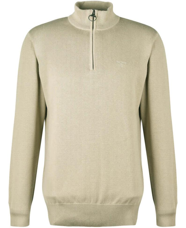 Barbour - 1/4 Zip Cotton Pullover - Colour: Stone