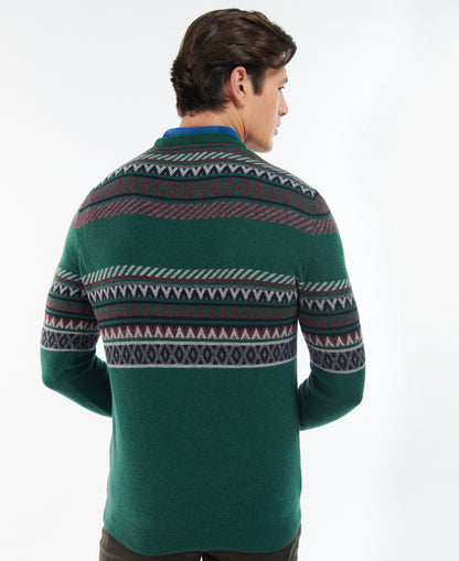 Barbour - Winterborne Fairisle Crew Neck - Colour: Forest