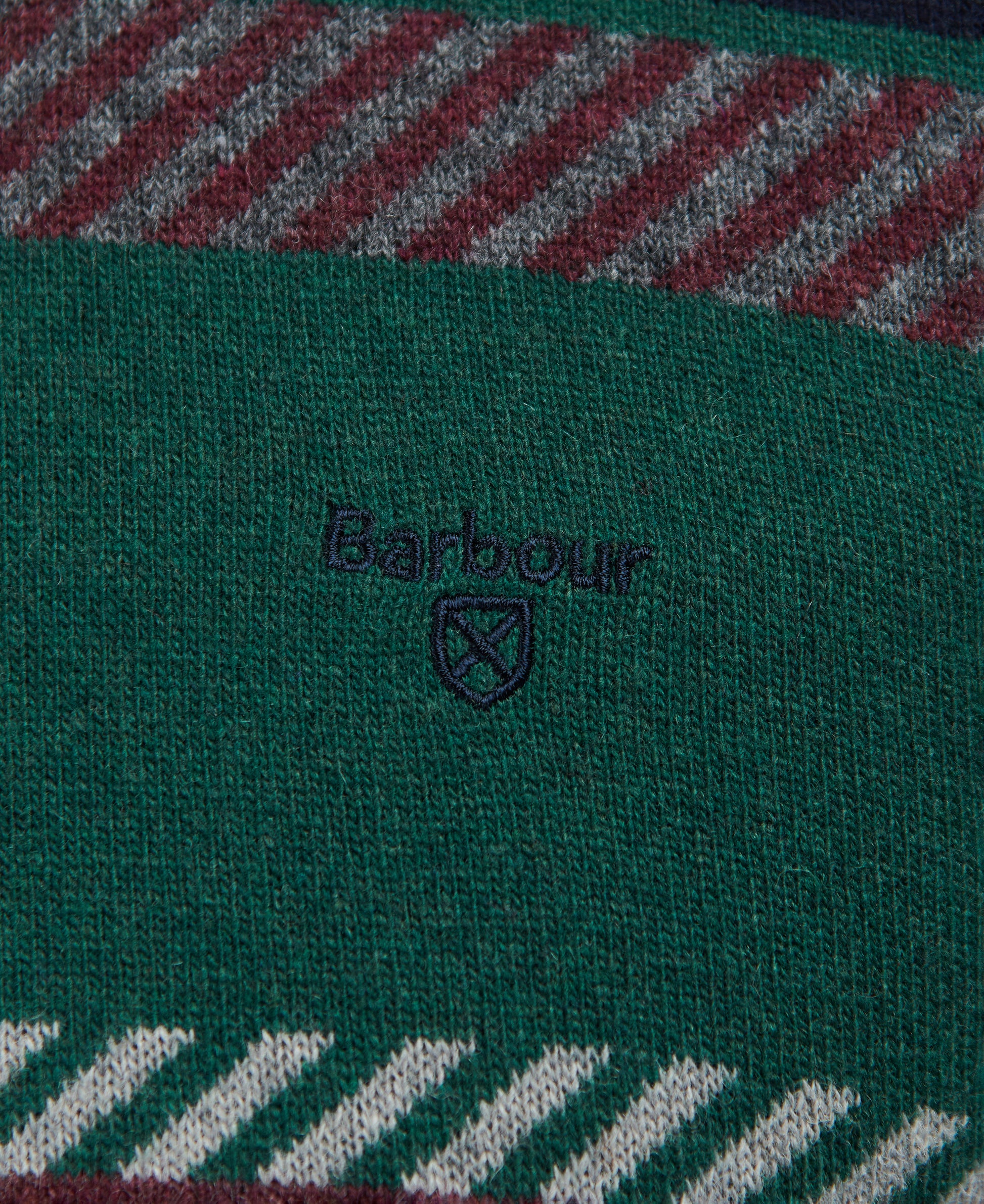 Barbour - Winterborne Fairisle Crew Neck - Colour: Forest