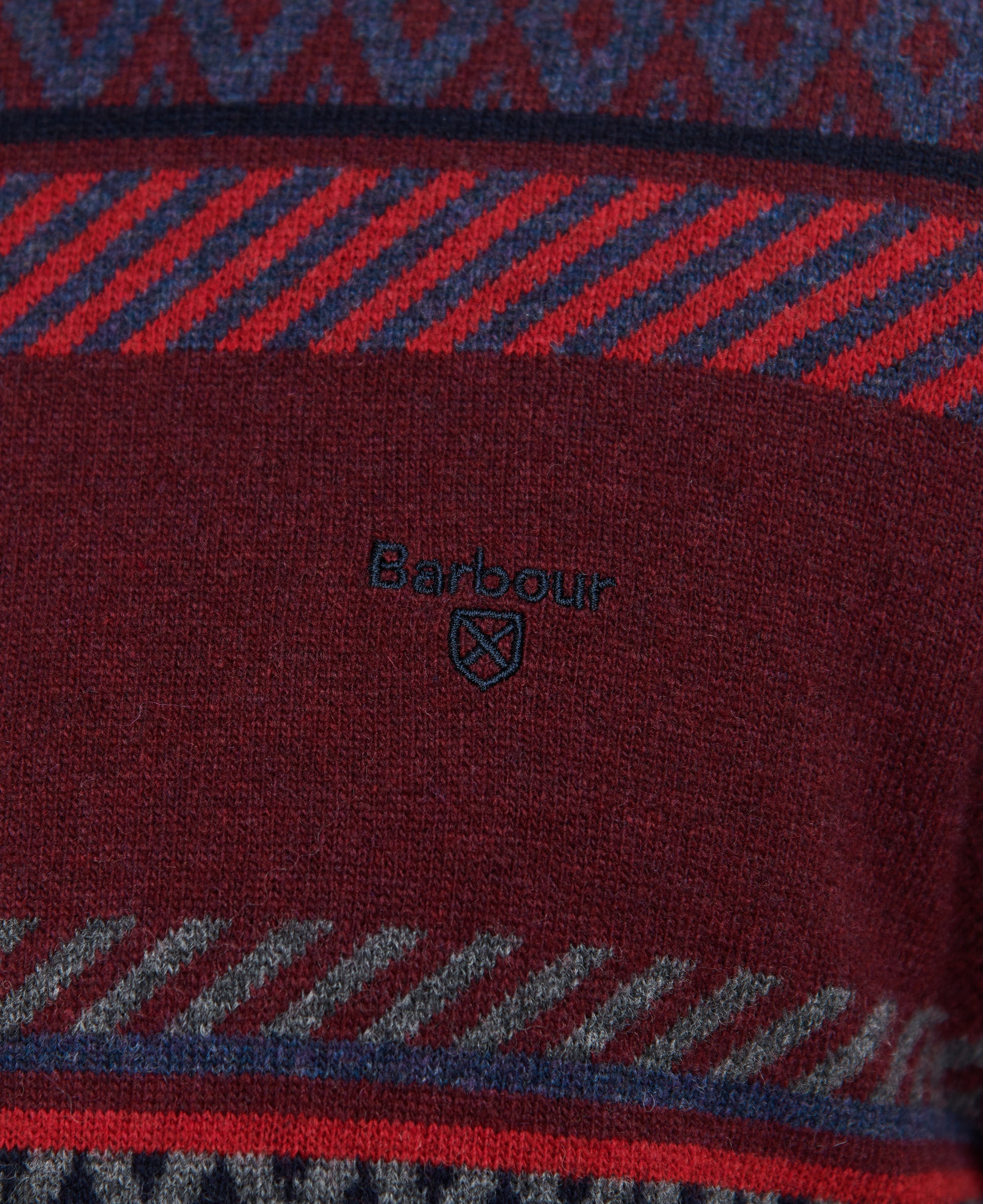 Barbour - Winterborne Fairisle Crew Neck - Colour: Forest