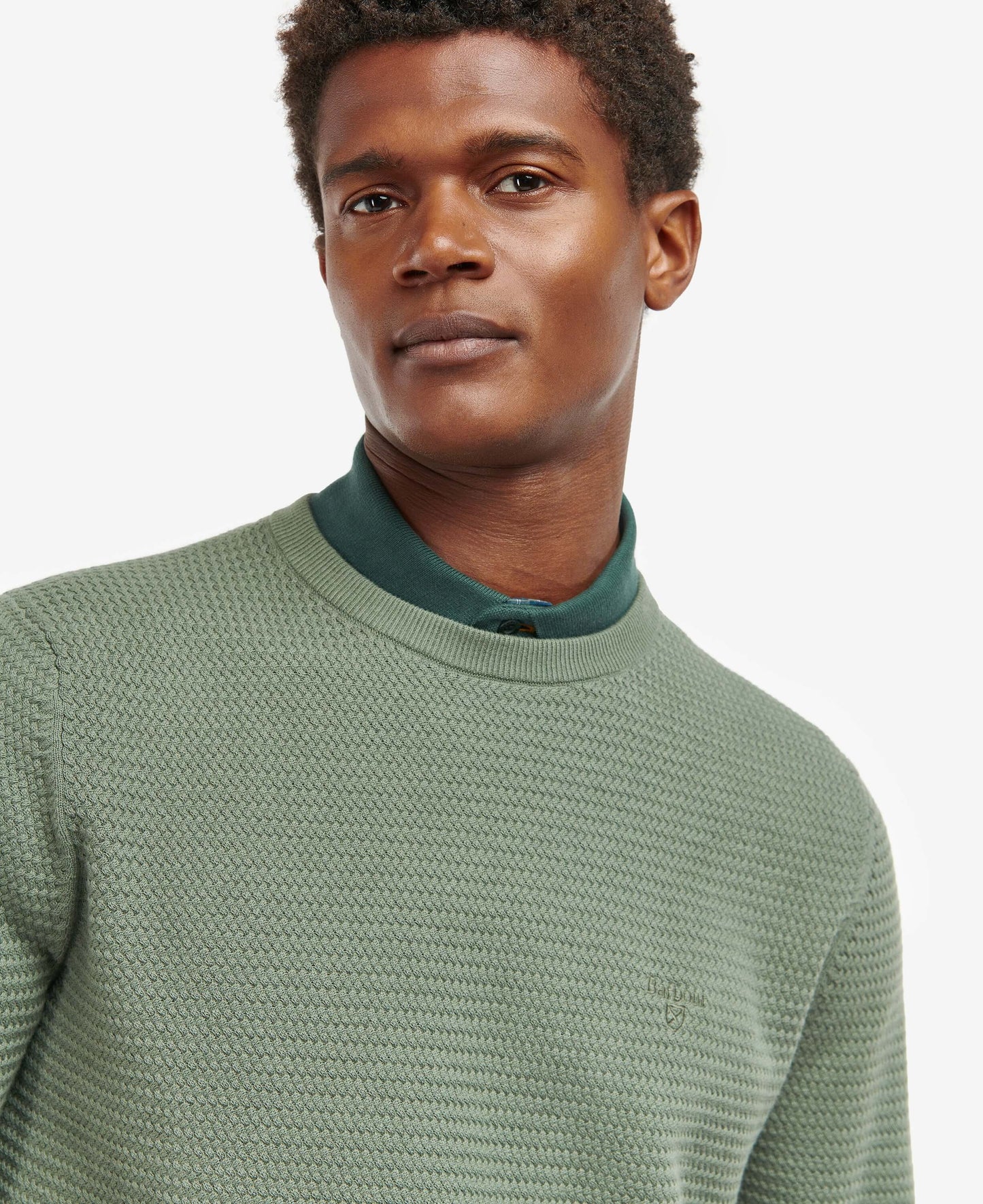 Barbour - Fleming Crew Neck Pullover - Colour: Agave Green