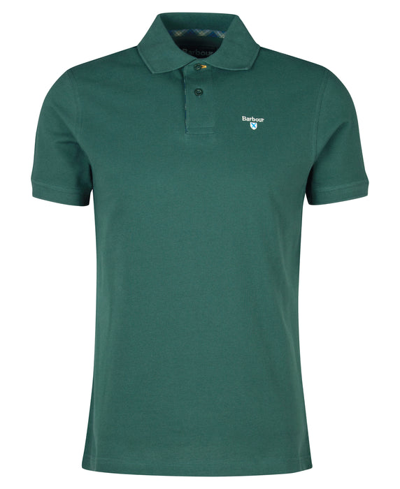 Barbour | Tartan Pique Polo Shirt | Colour: Green Gables