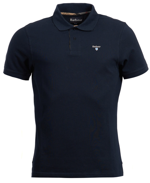 Barbour | Tartan Pique Polo Shirt | Colour: New Navy