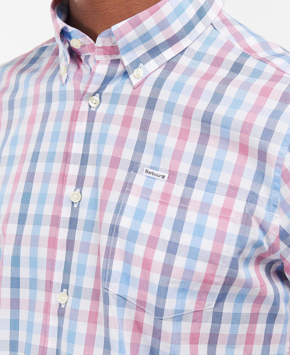 Barbour | Longston Short Sleeve Shirt | Colour: Pink, Stone