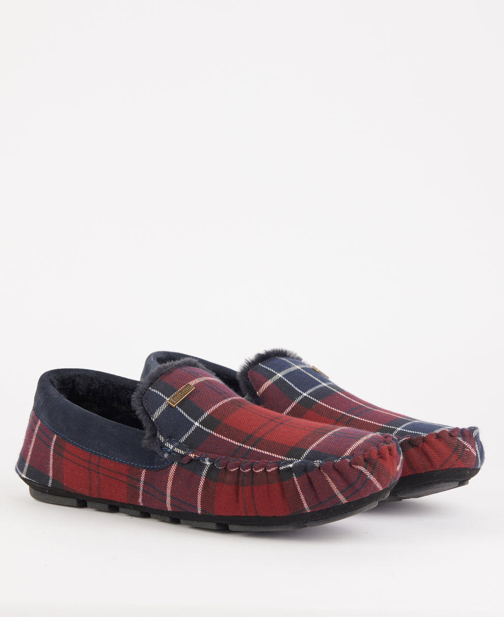 Barbour Monty Tartan Slipper in Cardovan – side detail