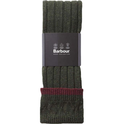 Barbour - Shooting Socks - Colour: Olive/Cranberry