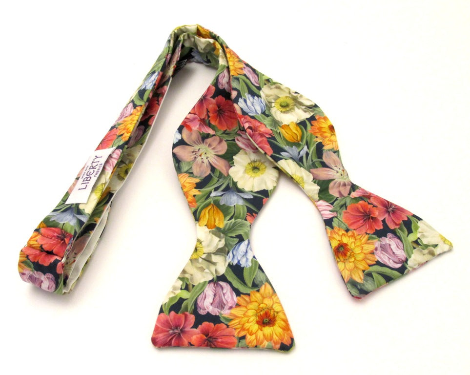 Van Buck - Self Tie Bow Tie Made from Liberty Fabric - Colour: Melody Blooms