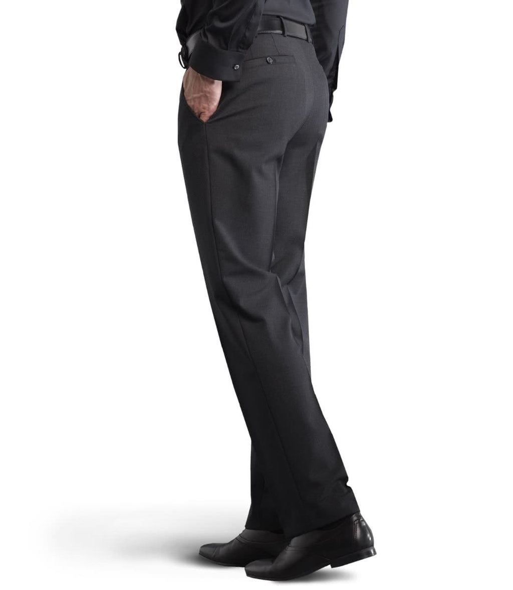 Meyer Roma Wool Trouser - Charcoal - Back View
