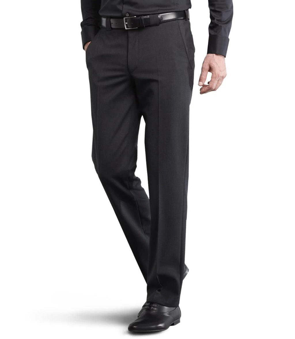 Meyer Roma Wool Trouser - Charcoal - Front View
