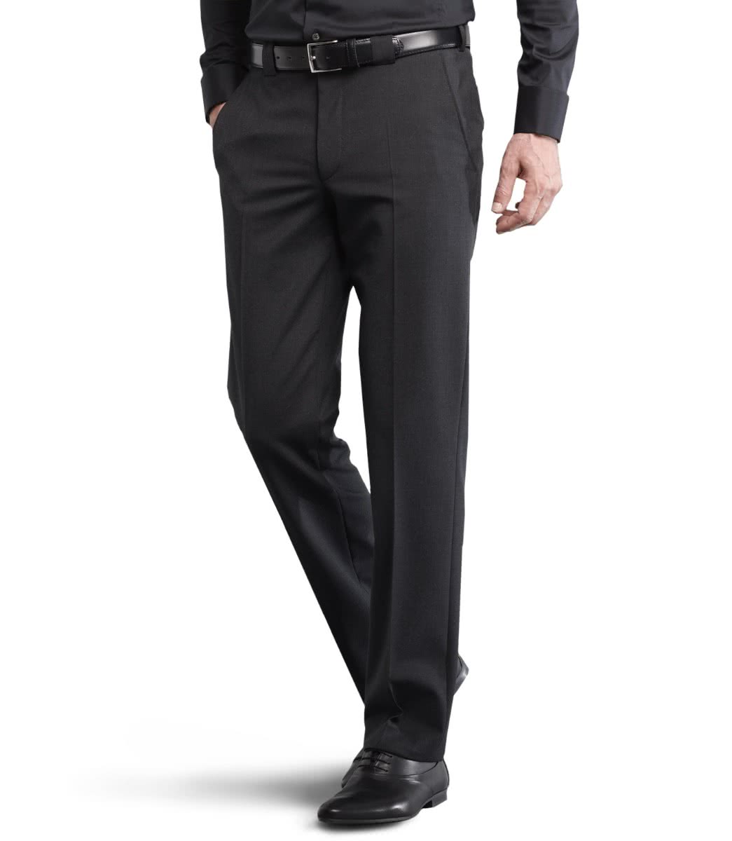 Meyer Roma Wool Trouser - Charcoal - Front View