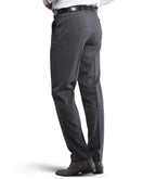 Meyer Roma Wool Trouser - Mid Grey - Back View