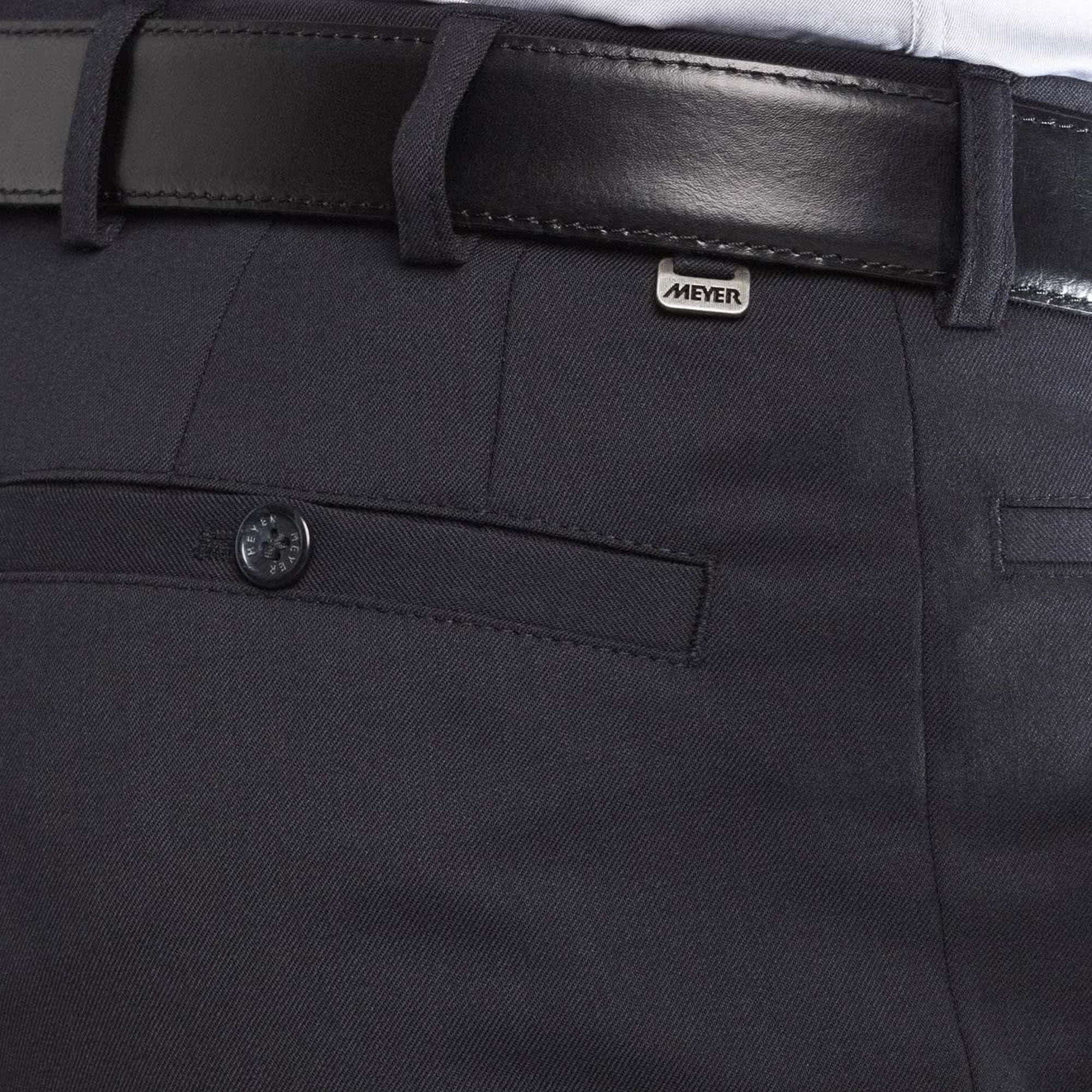 Meyer Roma Wool Trouser - Navy - Detail View