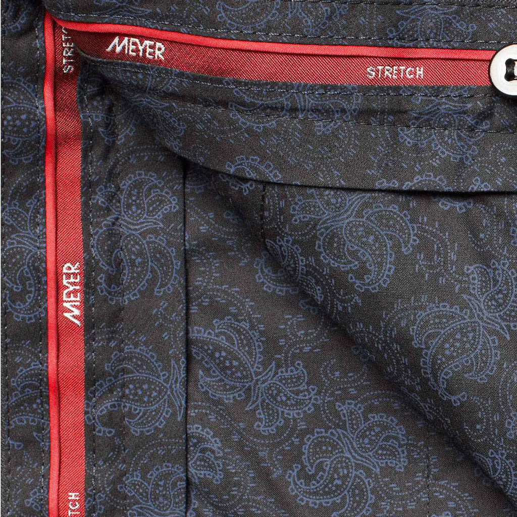Meyer Roma Wool Trouser - Navy - Trim View