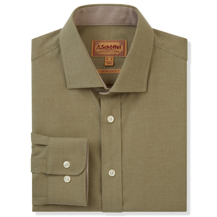 Schoffel | Newton Tailored Sporting Shirt | Colour: Olive