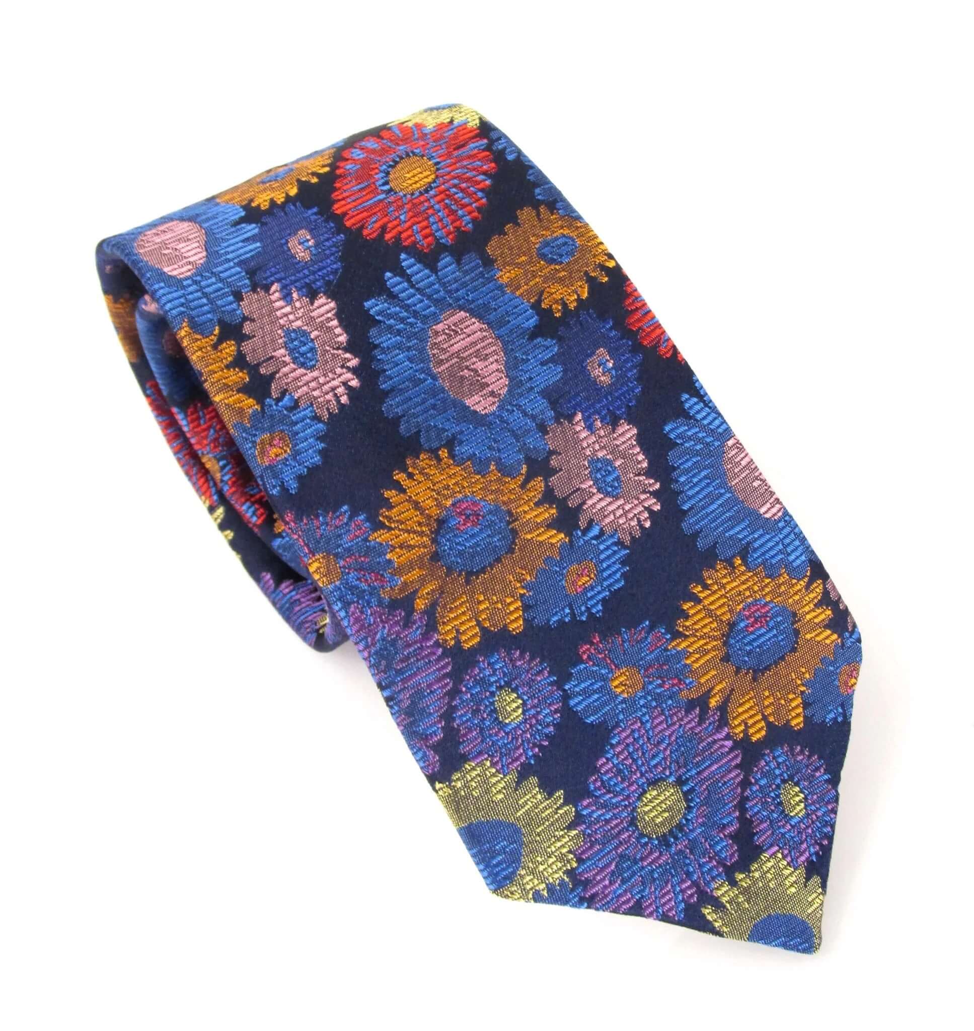 Van Buck - Limited Edition Tie | Painted Flowers - Colour: Flower Blue