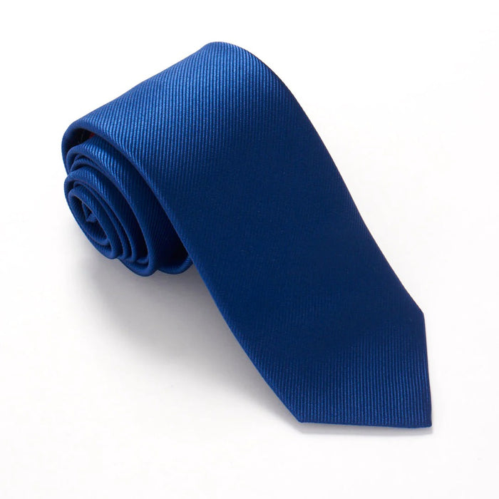 Van Buck | Plain Ribbed Silk Tie | Colour: FRENCH BLUE