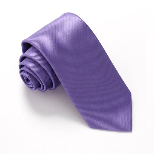 Van Buck | Plain Ribbed Silk Tie | Colour: LILAC
